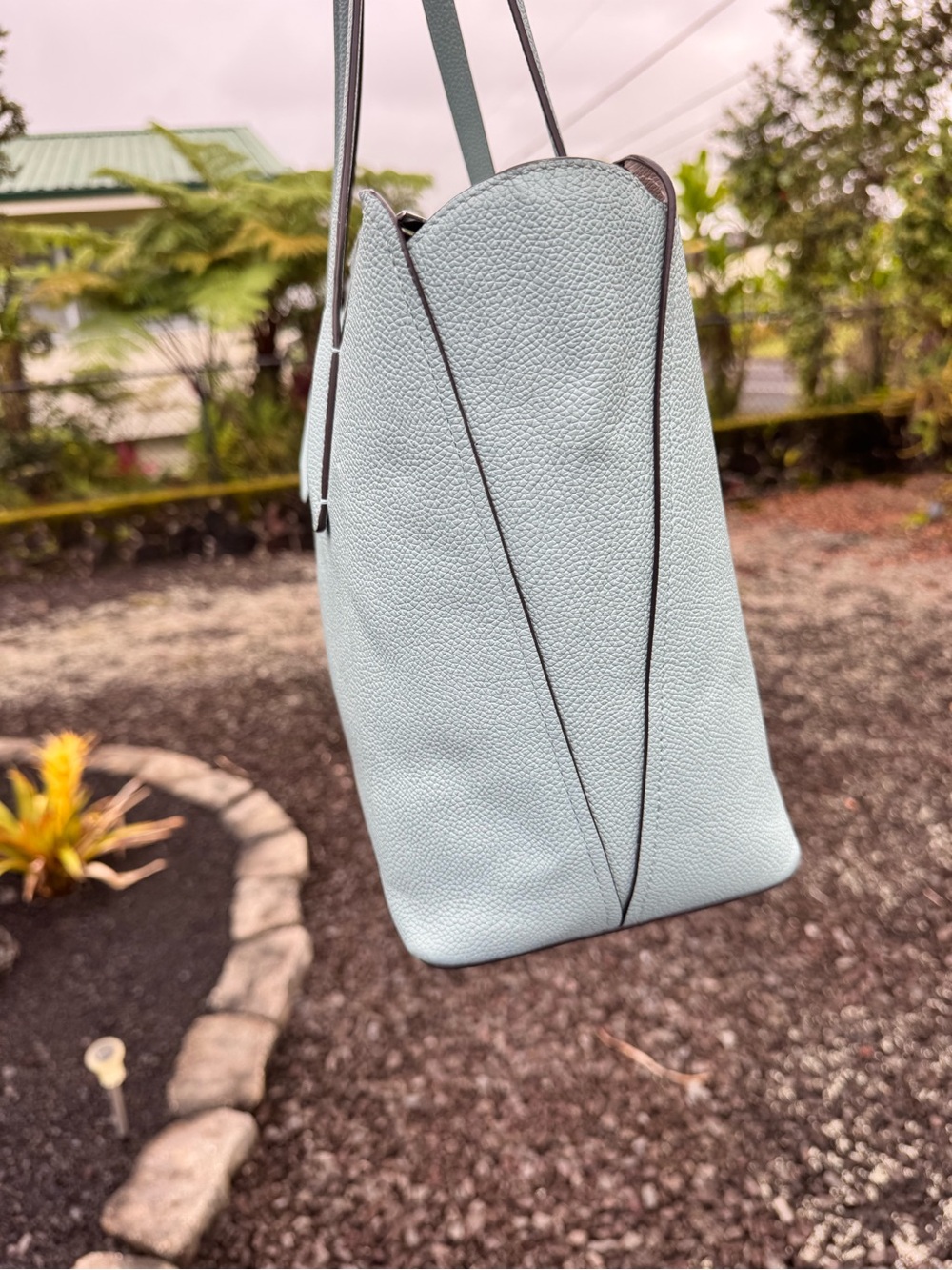 Kate Spade New York Blue Pebbled Leather Zip Tote Shoulder Bag - Picture 5 of 16